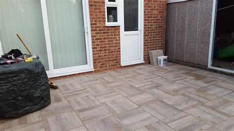 Porcelain wood effect tiles laid in Marston | Baker Landscaping