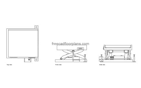 Hydraulic Lift Free Cad Drawings