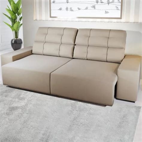 Sofá Lugares Retrátil E Reclinável Living Nude Viero MercadoLivre