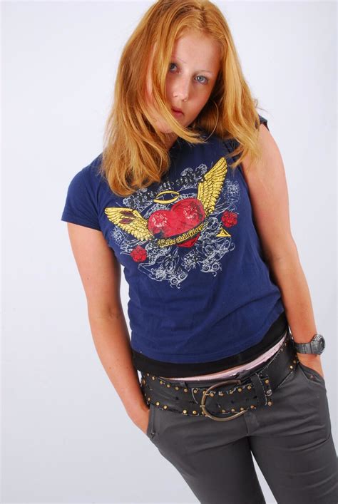 Natural Redhead Judy Displays Her Grey G Shock Watch In A T Shirt And