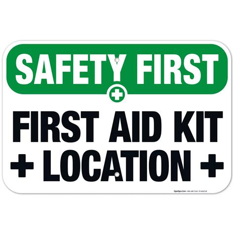 First Aid Kit Location Sign