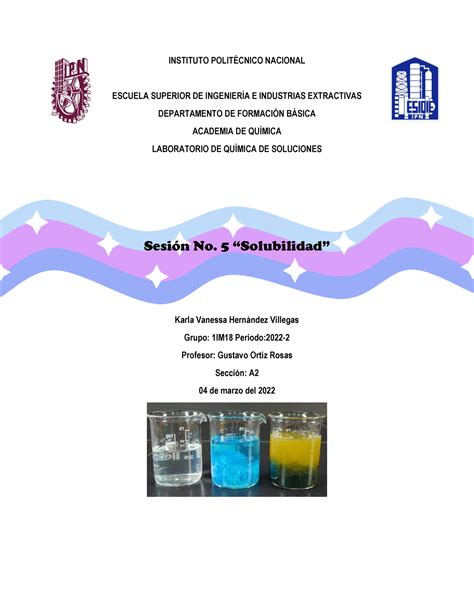 P Actividades Previas Solubilidad Instituto Polit Cnico Nacional