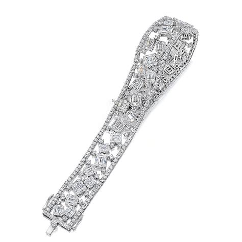 Baguette Round Diamond Bracelet Ses Creations