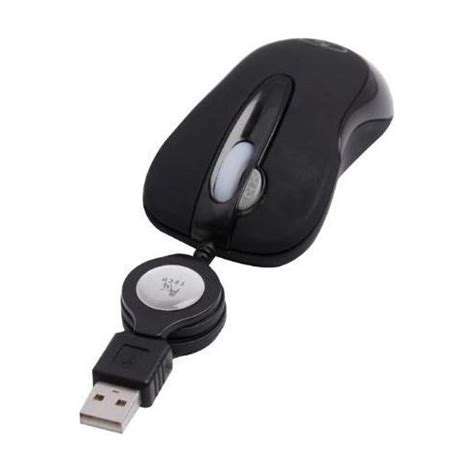 A Tech Mini Mouse Optico Usb Con Scroll Cable Retractil Perif Ricos Mouse