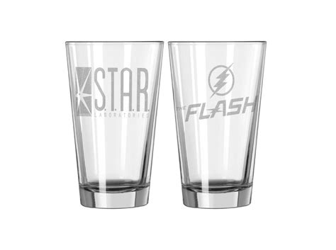 The Flash Tv Pint Glasses Set Of 2 Acid Ink Designs