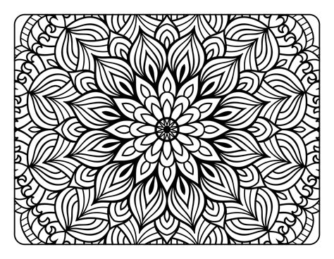 Page De Coloriage Floral Mandala Pour Livre De Coloriage Adulte Page