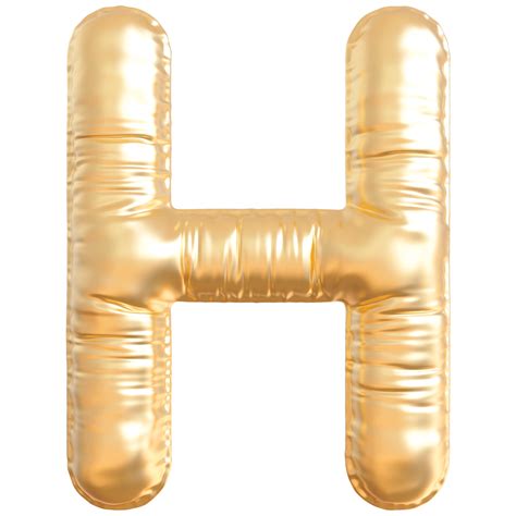 Oro Burbuja Letra H Fuente D Hacer Png