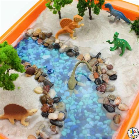 Dinosaur Sensory Bin Idea For Hands On Learning