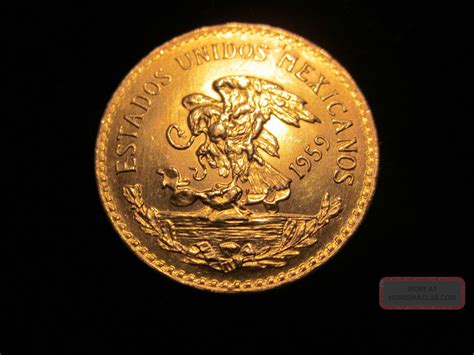 20 Peso Mexican Gold Coin 15 Grams Of. 9999 Pure Gold In Bu Gem