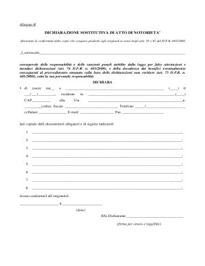 Compilabile Online FAC SIMILE DICHIARAZIONE DI CONFORMITA ALL Fax