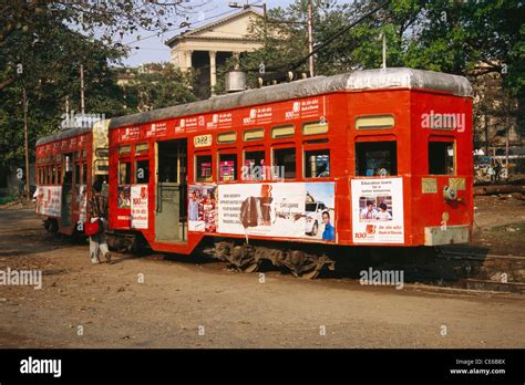 Tram At Esplanade Calcutta Tramways Company West Bengal Transport