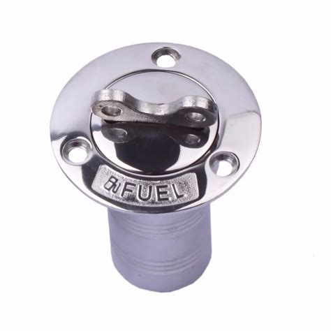 Stainless Steel Boat Deck Gas Fuel Filler With Key Cap Marine Fuel