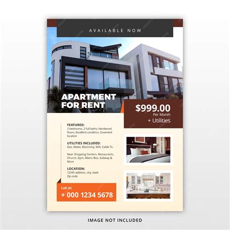 Premium Psd Apartment Rentals Flyer Template