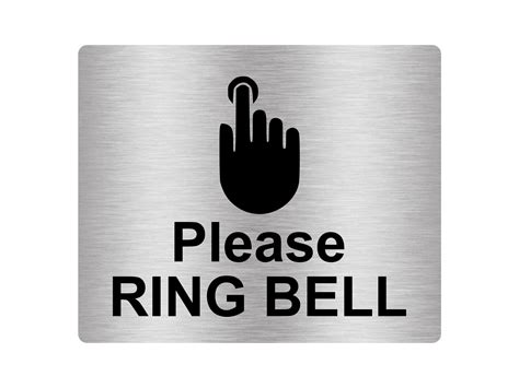 Please Ring Bell Sign Adhesive Sticker Notice Silver Gold Etsy