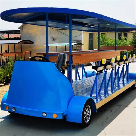 Top Fashion Blue Beer Cart Electric Sightseeing Vehicle Mobile Bar