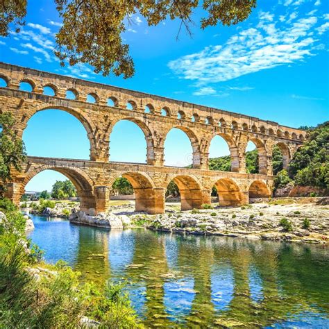 R Mischer Aqu Dukt Pont Du Gard Unesco Standort Languedoc Frankreich