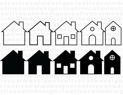 House Outline Silhouette SVG PNG JPG - Etsy