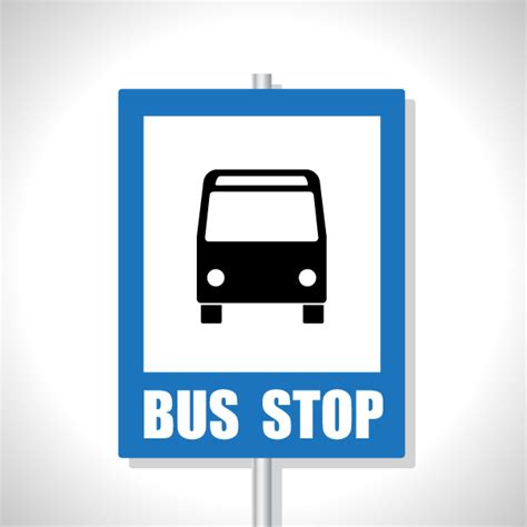 Bus Stop Road Sign Free Svg