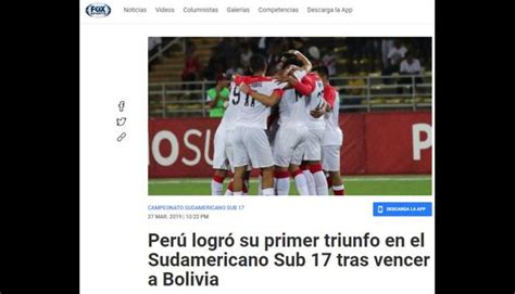 Perú vs Bolivia así informaron los medios sobre la victoria de la