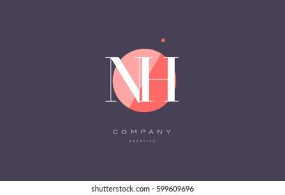 Nh N H Retro Vintage Simple Stock Vector Royalty Free