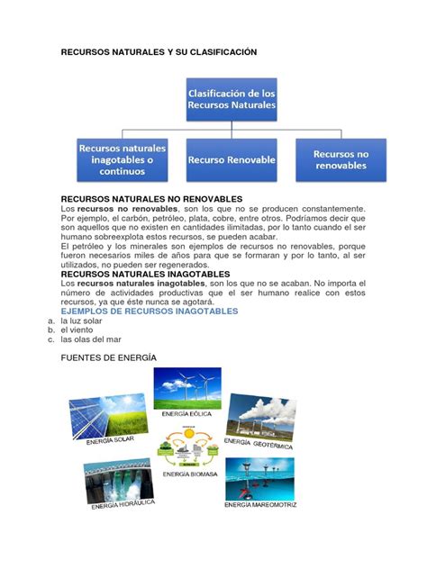 Recursos Naturales Y Su Clasificación Pdf Islas Galápagos Ligero