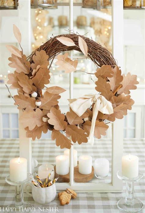 Paper Wreath Diy Paper Bag Leaves Happy Happy Nester