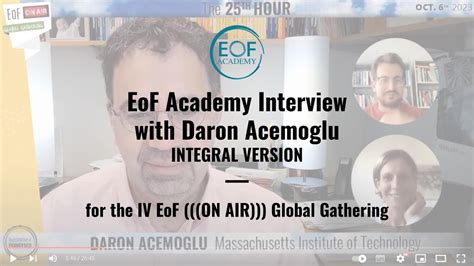 EoF Academy Interview Technology Inequality With Daron Acemoglu