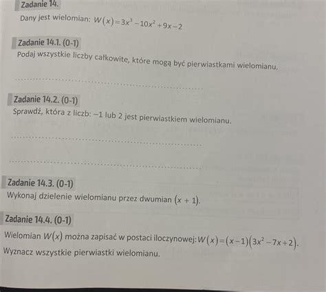 Wielomiany Daje Naj Matematyka Podstawowa Brainly Pl