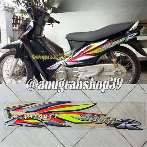 Striping Shogun Hitam Polet Lis Stiker Shogun Shogun Daun