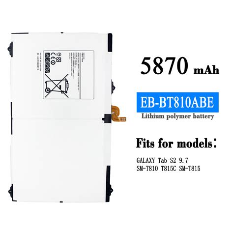 Eb Bt Abe Mah Replacement Battery For Samsung Galaxy Tab S