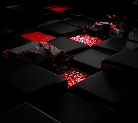 Red Black Squares Hd Phone Wallpaper Peakpx