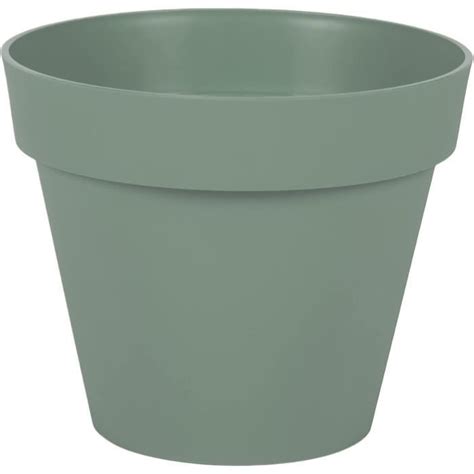 Pot De Fleur Rond Toscane Ø 20 Cm Volume 3 L Vert Laurier