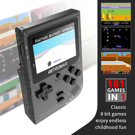 Data Frog Retromax Mini Handheld Game Console Built In Games Bit