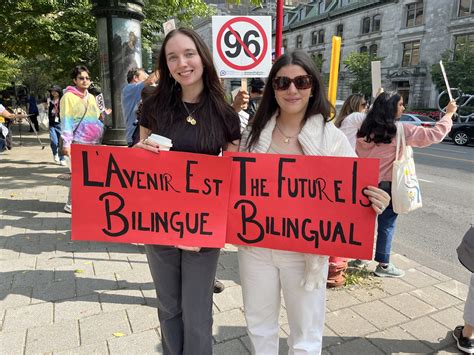 Bill 96 student protest in Montreal