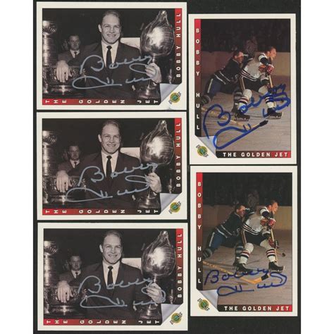 Lot Of Bobby Hull Signed Ultimate Original Six Hockey Cards