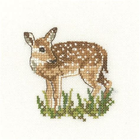 Heritage Crafts LFFN1141 Fawn Cross Stitch Kit