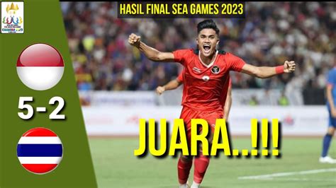 Indonesia Vs Thailand Hasil Final Sea Games 2023 Sepak Bola~timnas