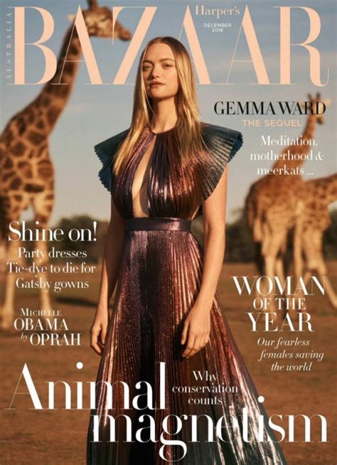 Gemma Ward Harpers Bazaar Australia 2018 Cover Fashion Editorial