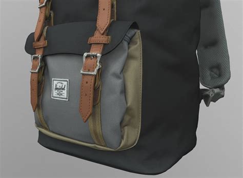 3d Model Hershel Little America Backpack Vr Ar Low Poly Cgtrader