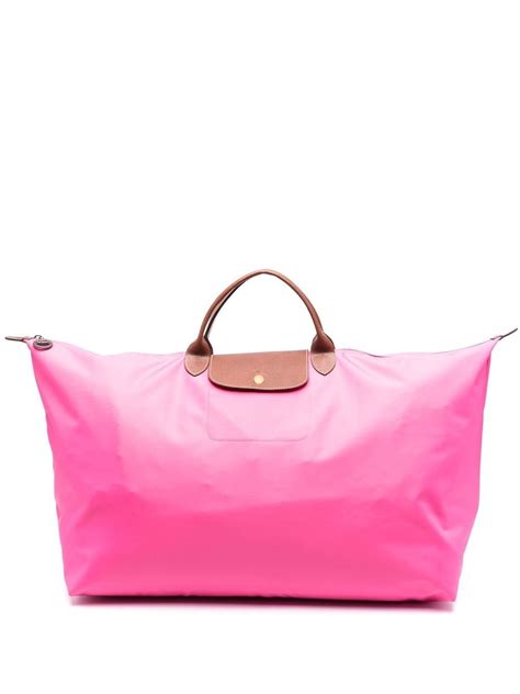 Longchamp Large Le Pliage Travel Bag In Pink Modesens