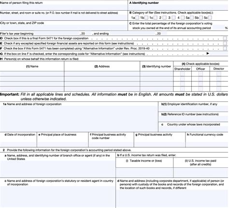 Irs Form 5471 Instructions Cfc Tax Reporting For U S Persons