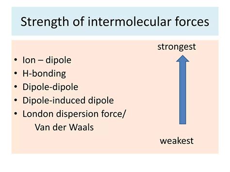 Effects Of Intermolecular Forces On Properties Of Substances