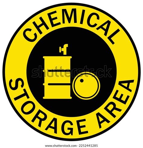 Chemical Storage Area Sign Labels Stock Vector (Royalty Free ...