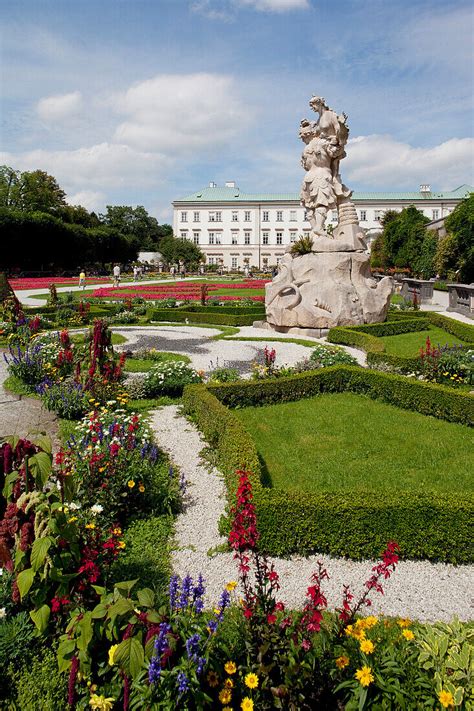 Mirabell Gardens Statue Flowers License Image 70347727 Lookphotos