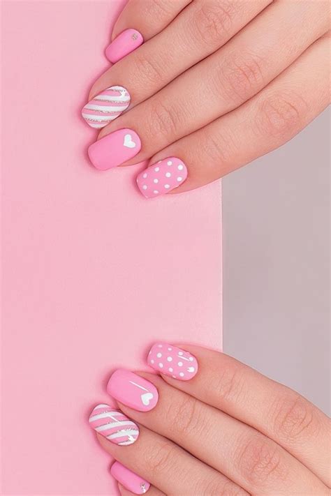 Valentine Nails Pink Gel Nails Summer Gel Nails Nail Art