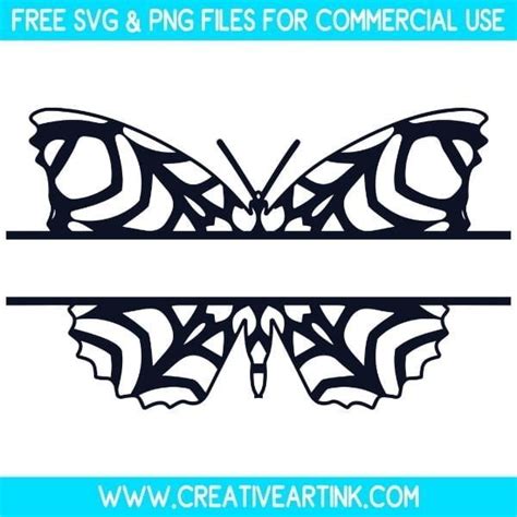 Butterfly Split Monogram Svg Free Svg Files