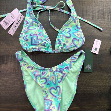 Wild Fable Swim Wild Fable Multicolor Heart Bikini Set Poshmark