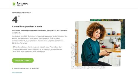 Fortuneo le taux du Livret est boosté à 4 pendant 4 mois