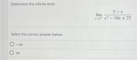 Solved Determine The Infinite