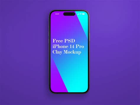 Free IPhone 14 Pro Realistic And Clay Mockup With Status Bar Free Mockup